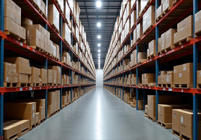 Warehouse high-density shelving